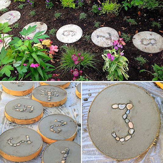 Hopscotch Stepping Stones for the Garden